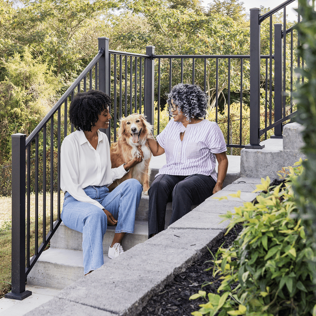 A Clayton home consultant greets a couple as they tour a move-in ready Crossmod home.