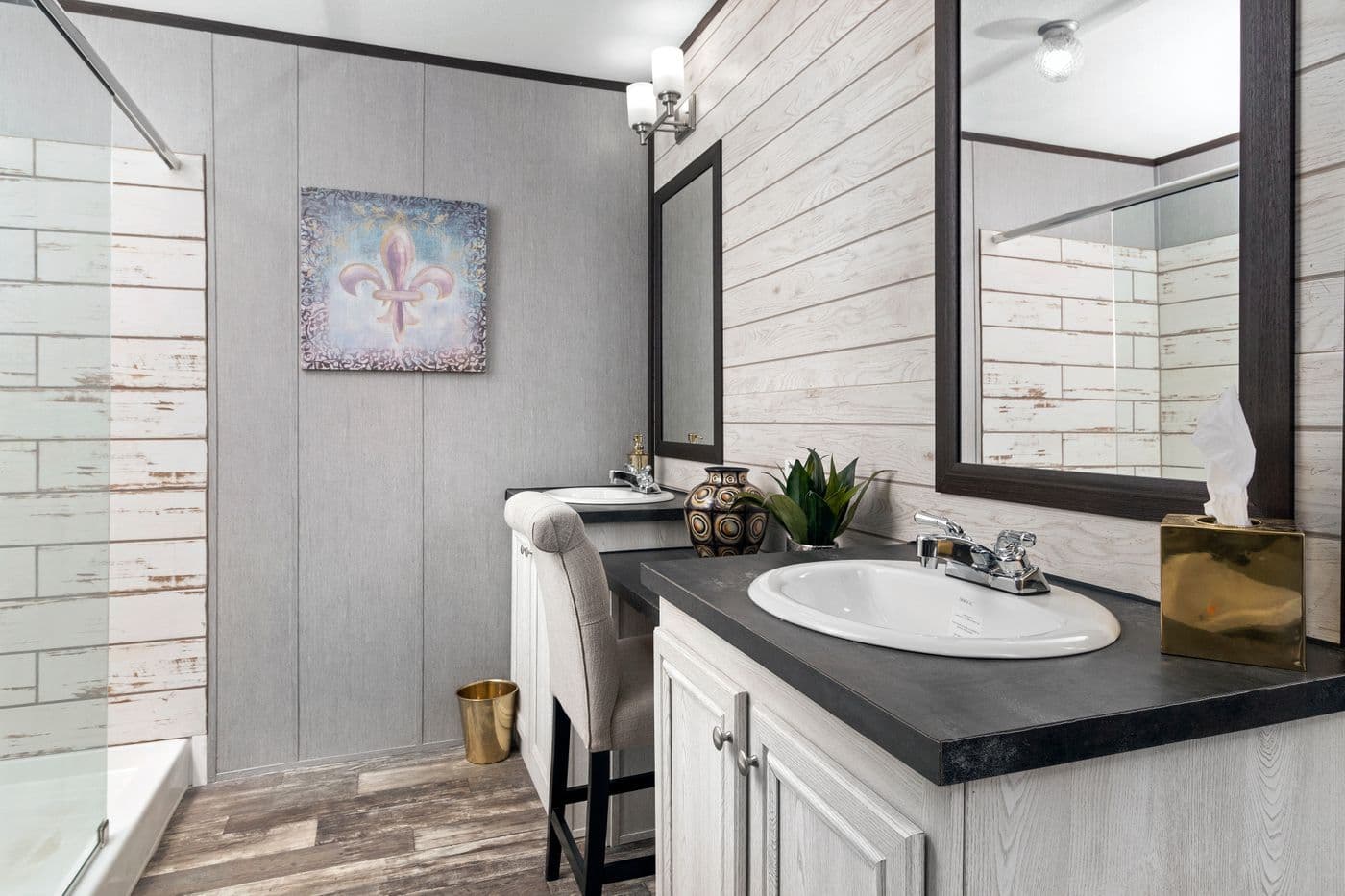 The THE SEASIDE Exterior. This Manufactured Mobile Home features 3 bedrooms and 2 baths.