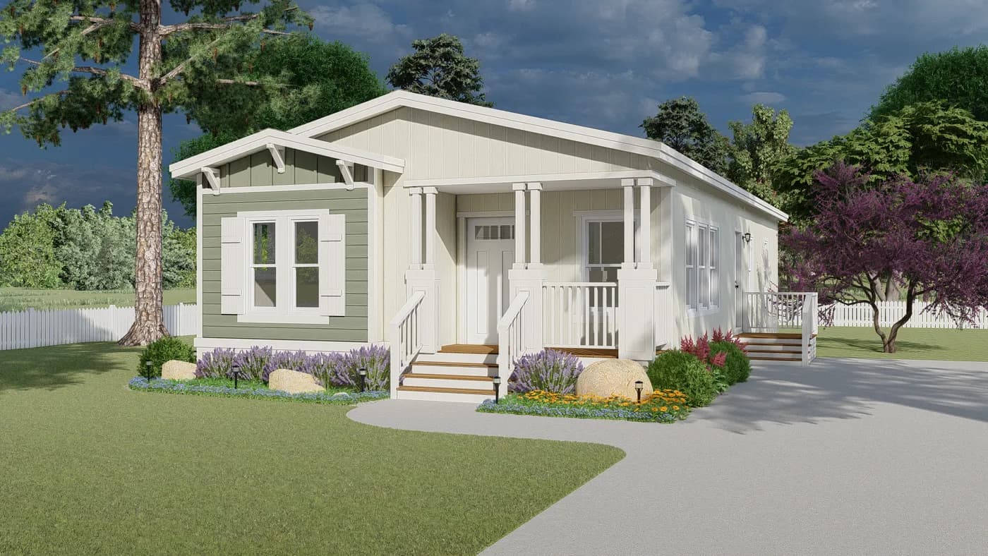 The CORONADO 2452B Craftsman Exterior. This Manufactured Mobile Home features 3 bedrooms and 2 baths.
