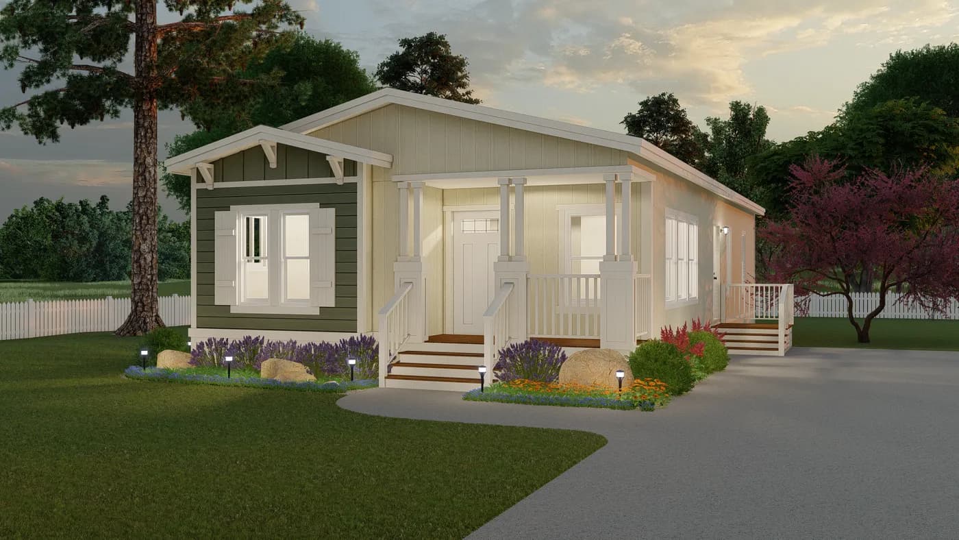 The CORONADO 2452B Craftsman Exterior. This Manufactured Mobile Home features 3 bedrooms and 2 baths.