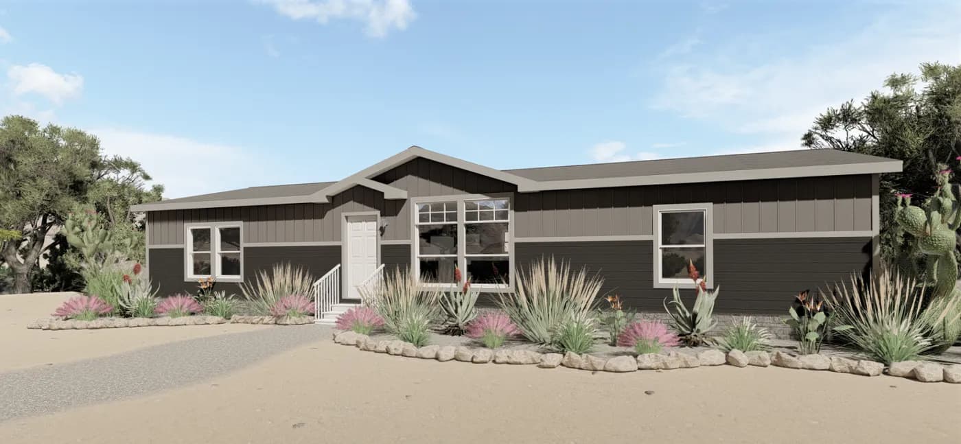 The K2760A Exterior. This Manufactured Mobile Home features 3 bedrooms and 2 baths.