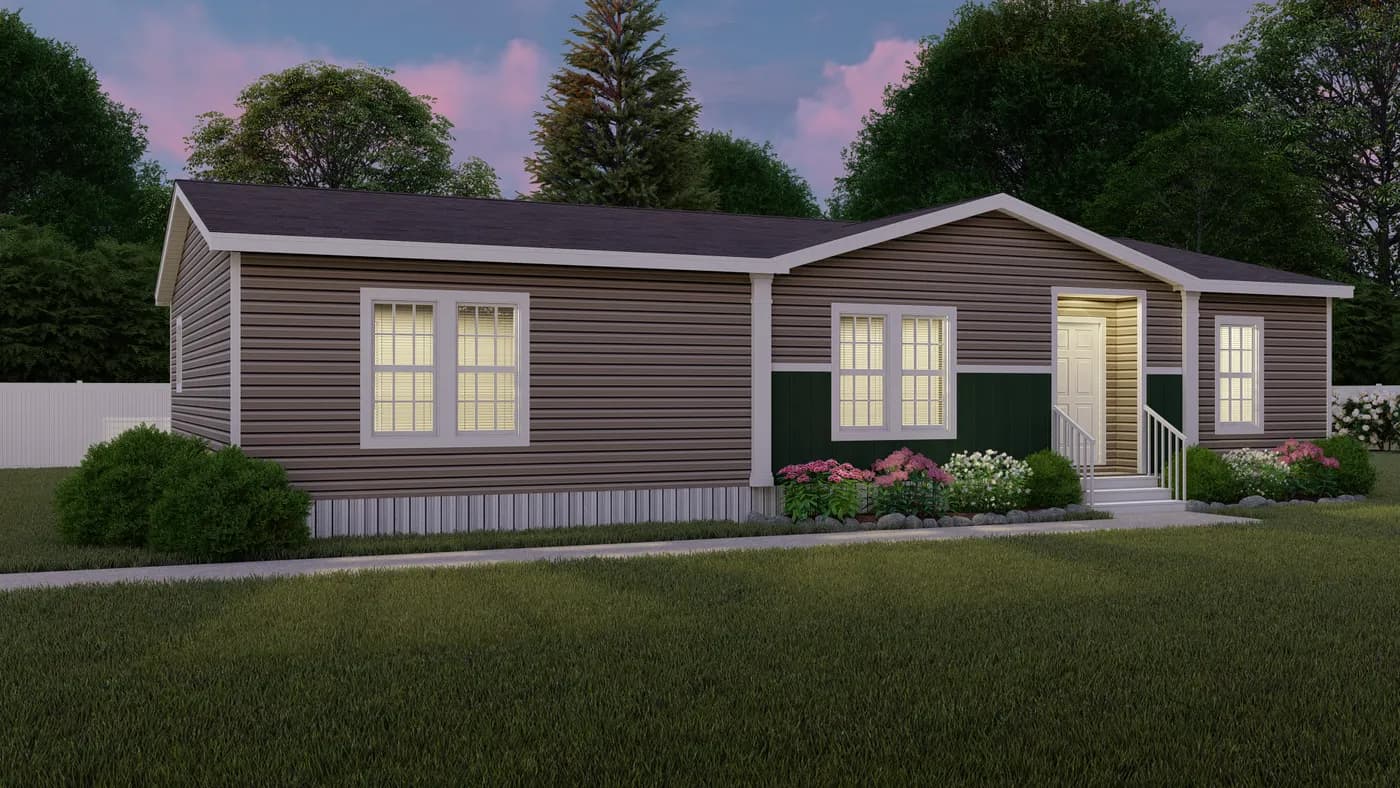 The THE FREEDOM 3252 Exterior. This Manufactured Mobile Home features 3 bedrooms and 2 baths.