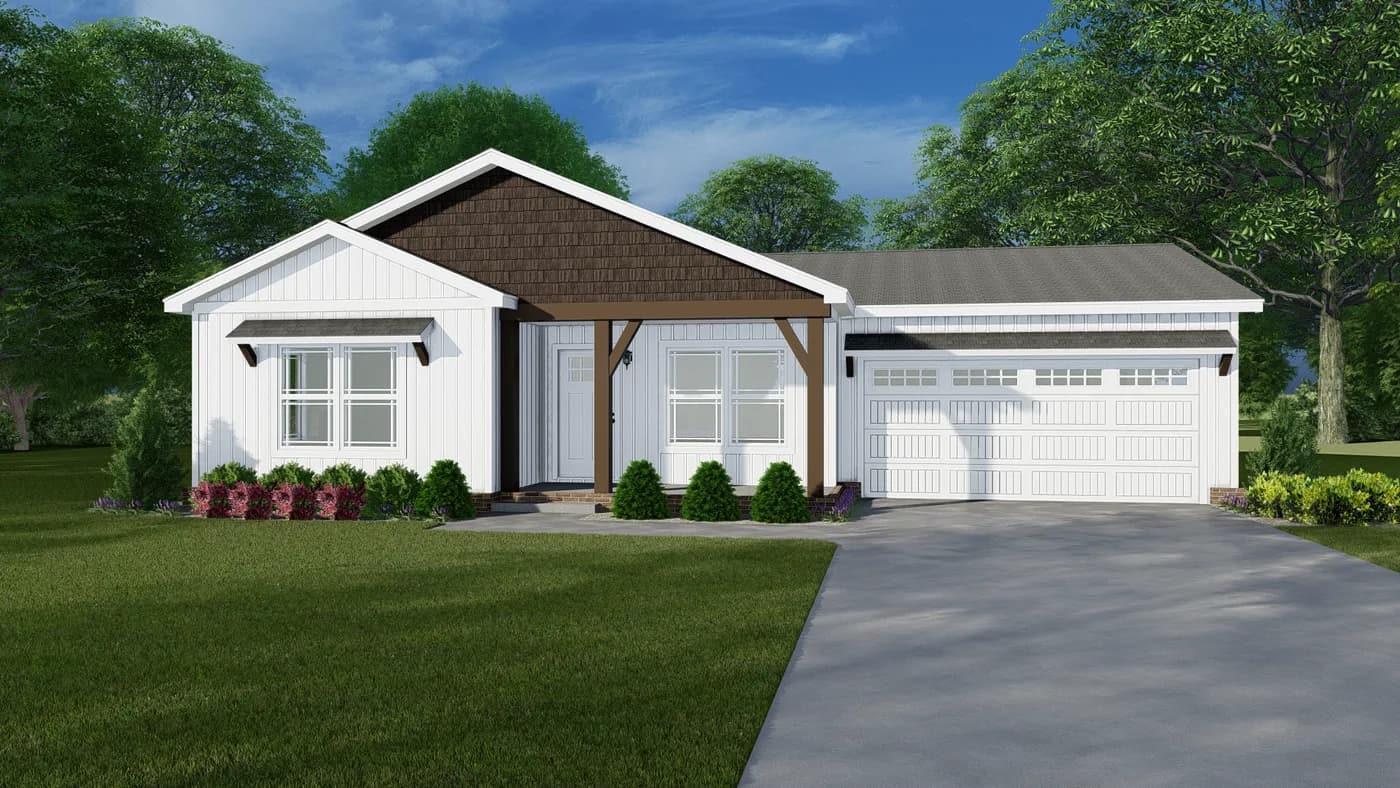 The KEENELAND Exterior. This Manufactured Mobile Home features 3 bedrooms and 2 baths.