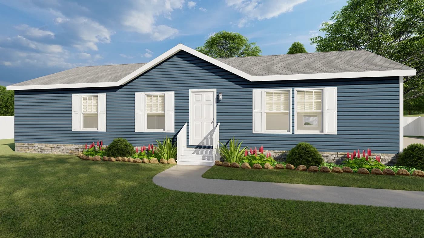 The CENTER ST 5228-MS014 SECT Floor Plan. This Manufactured Mobile Home features 3 bedrooms and 2 baths.