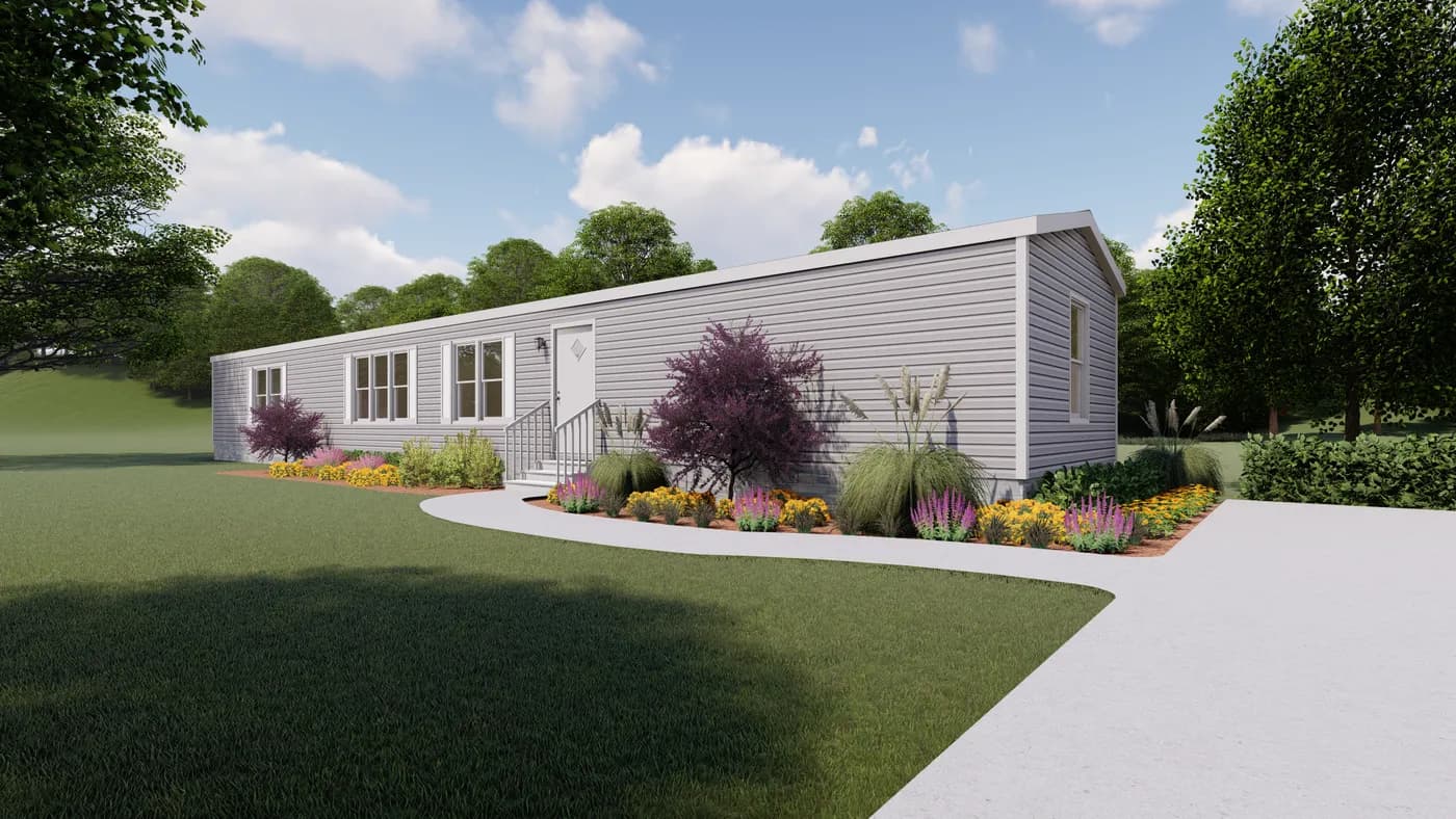 The THE SEASIDE Exterior. This Manufactured Mobile Home features 3 bedrooms and 2 baths.