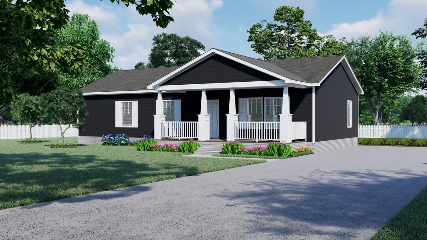 The CENTER ST 5228-MS014 SECT Floor Plan. This Manufactured Mobile Home features 3 bedrooms and 2 baths.