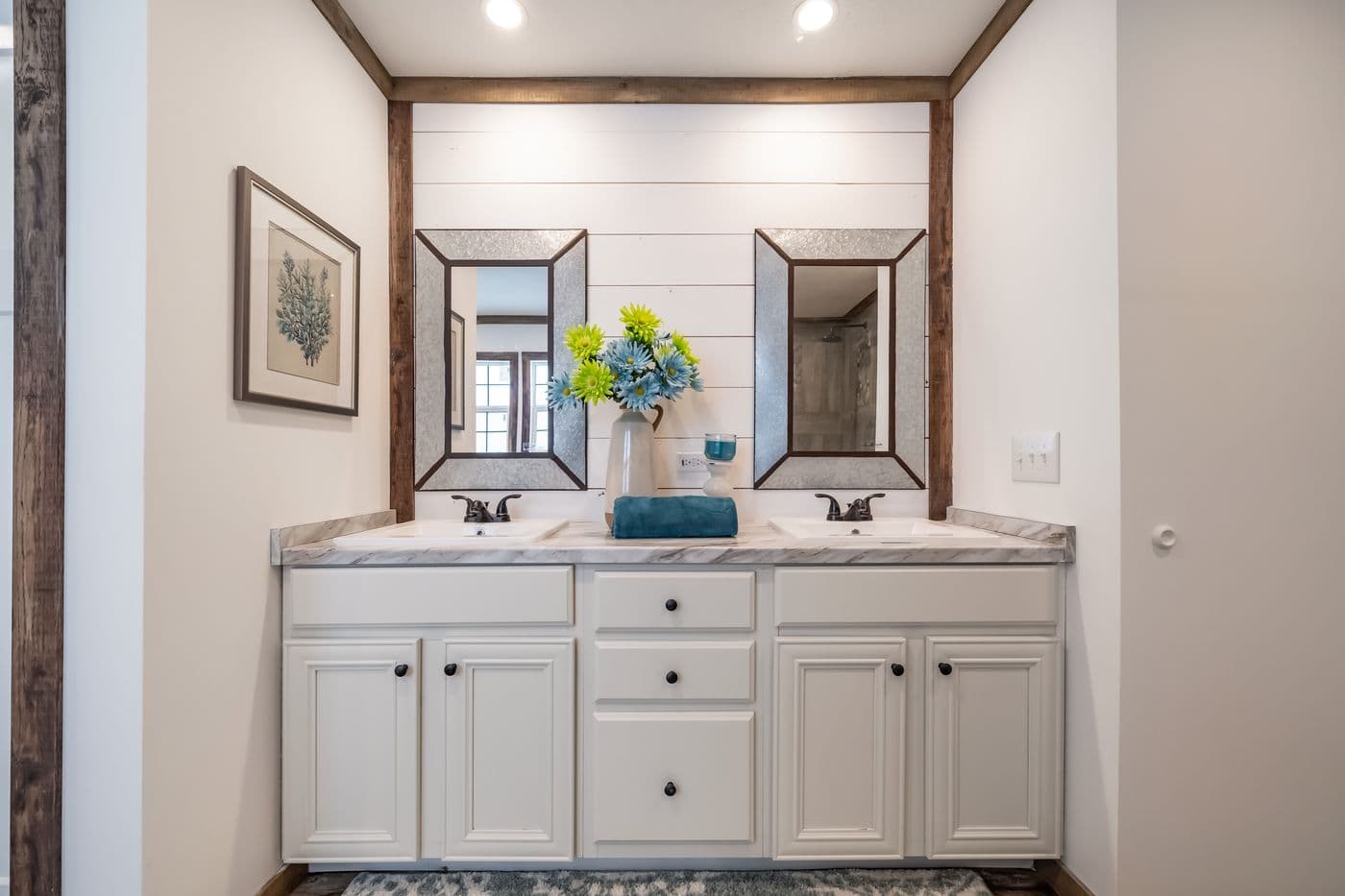 The THE EMMA JEAN Primary Bathroom. This Manufactured Mobile Home features 4 bedrooms and 3 baths.