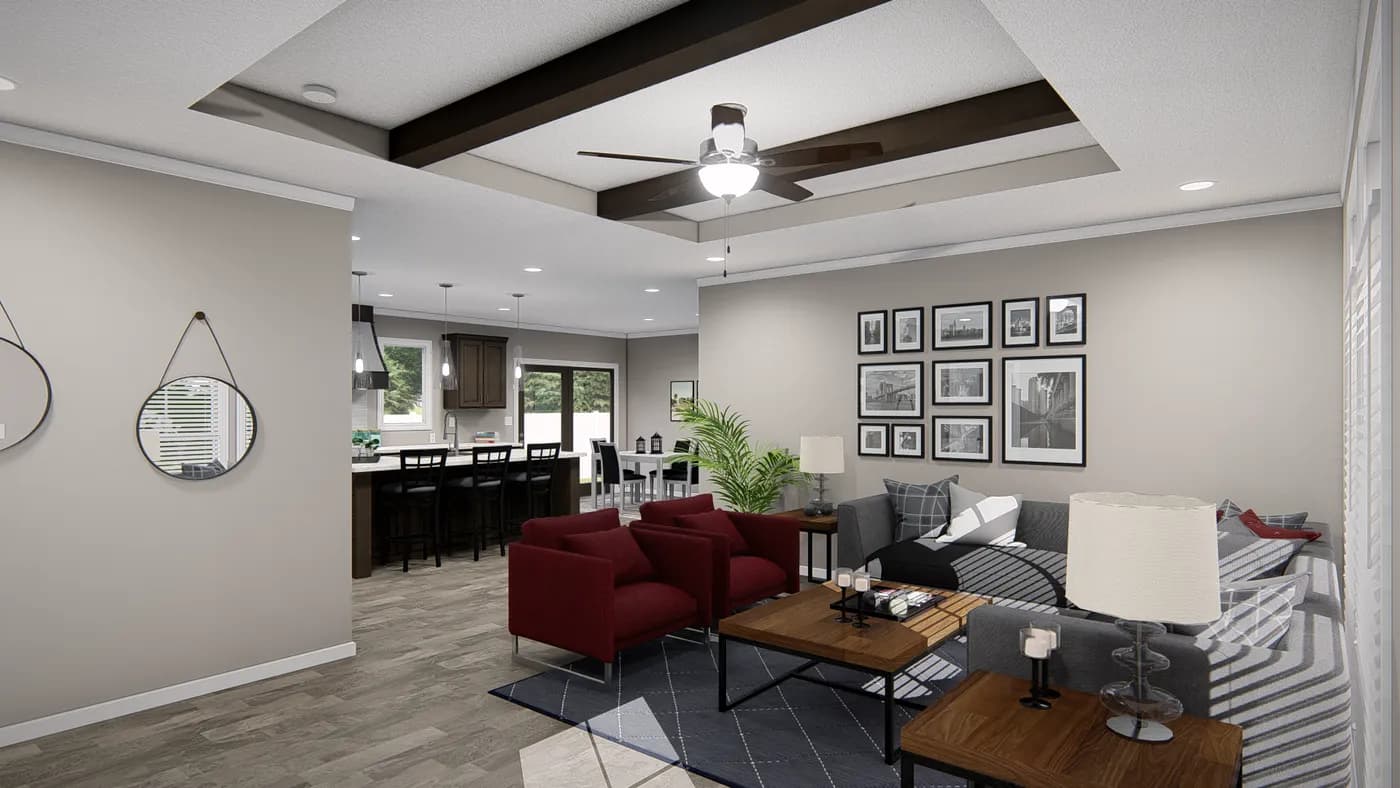 The THE RIVIERA Foyer. This Manufactured Mobile Home features 4 bedrooms and 2 baths.