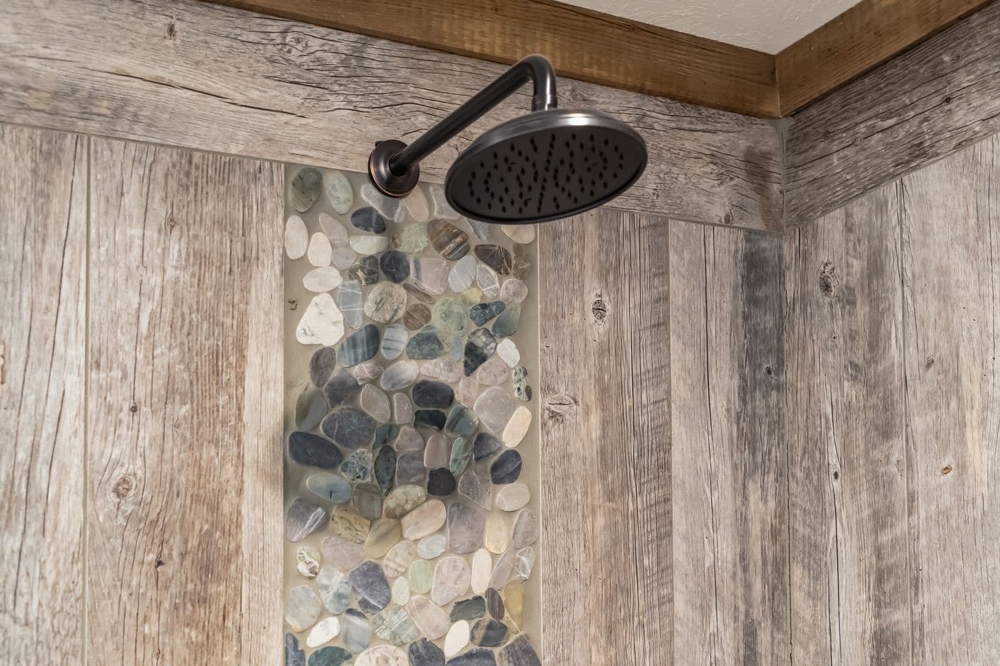 The THE EMMA JEAN Primary Bathroom. This Manufactured Mobile Home features 4 bedrooms and 3 baths.