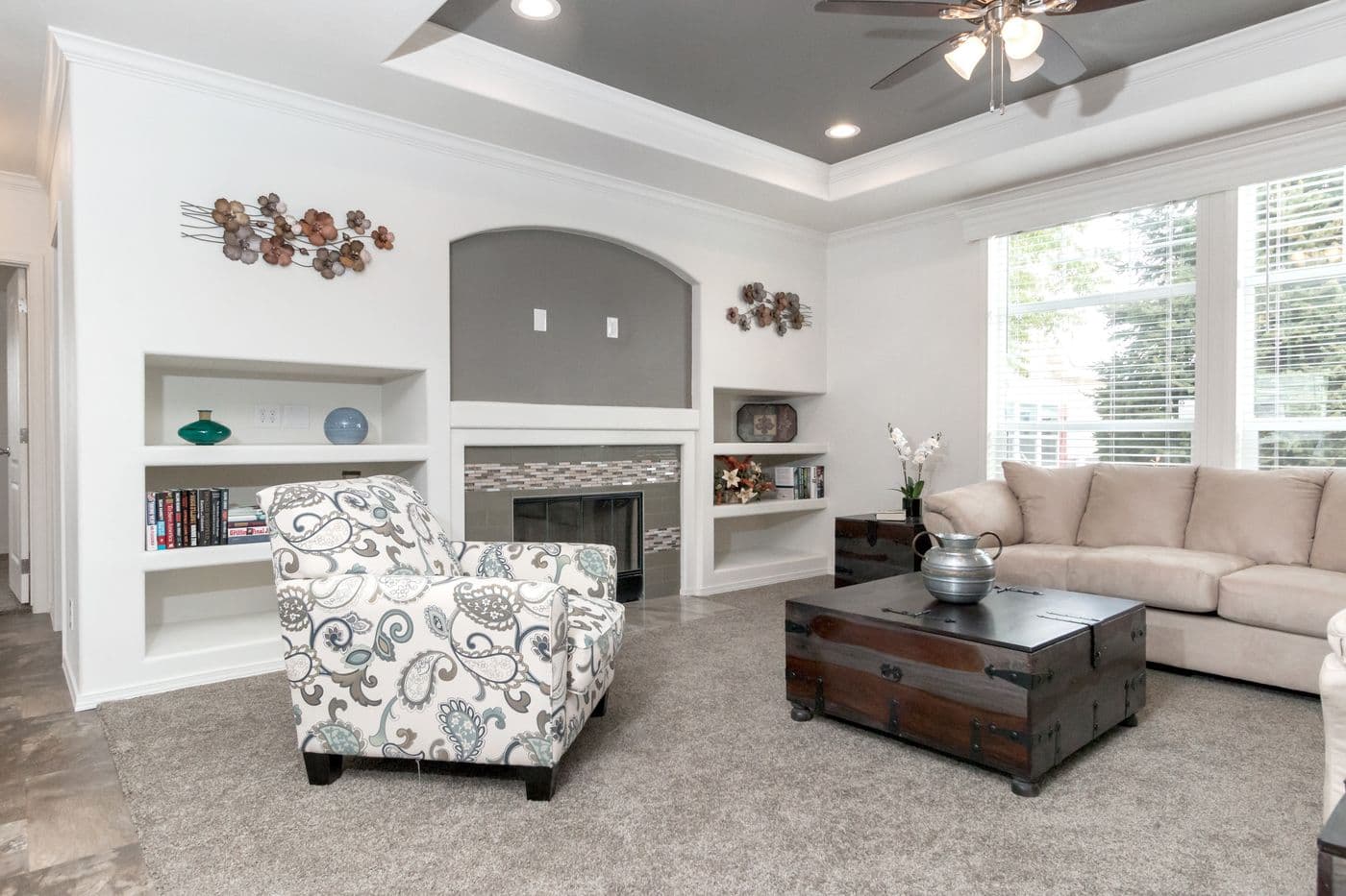 The K3060A Living Room. This Manufactured Mobile Home features 3 bedrooms and 2 baths.