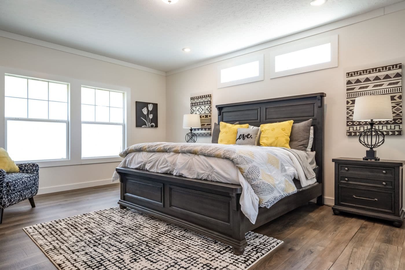 The 1434 CAROLINA "SOUTHERN BELLE" Primary Bedroom. This Manufactured Mobile Home features 3 bedrooms and 2 baths.