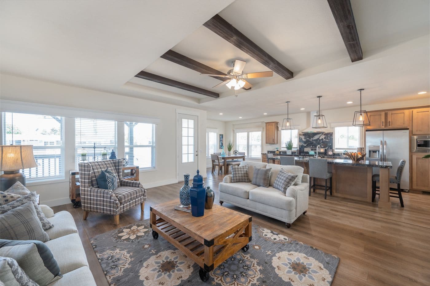 The CORONADO 3760A Living Room. This Manufactured Mobile Home features 3 bedrooms and 2.5 baths.