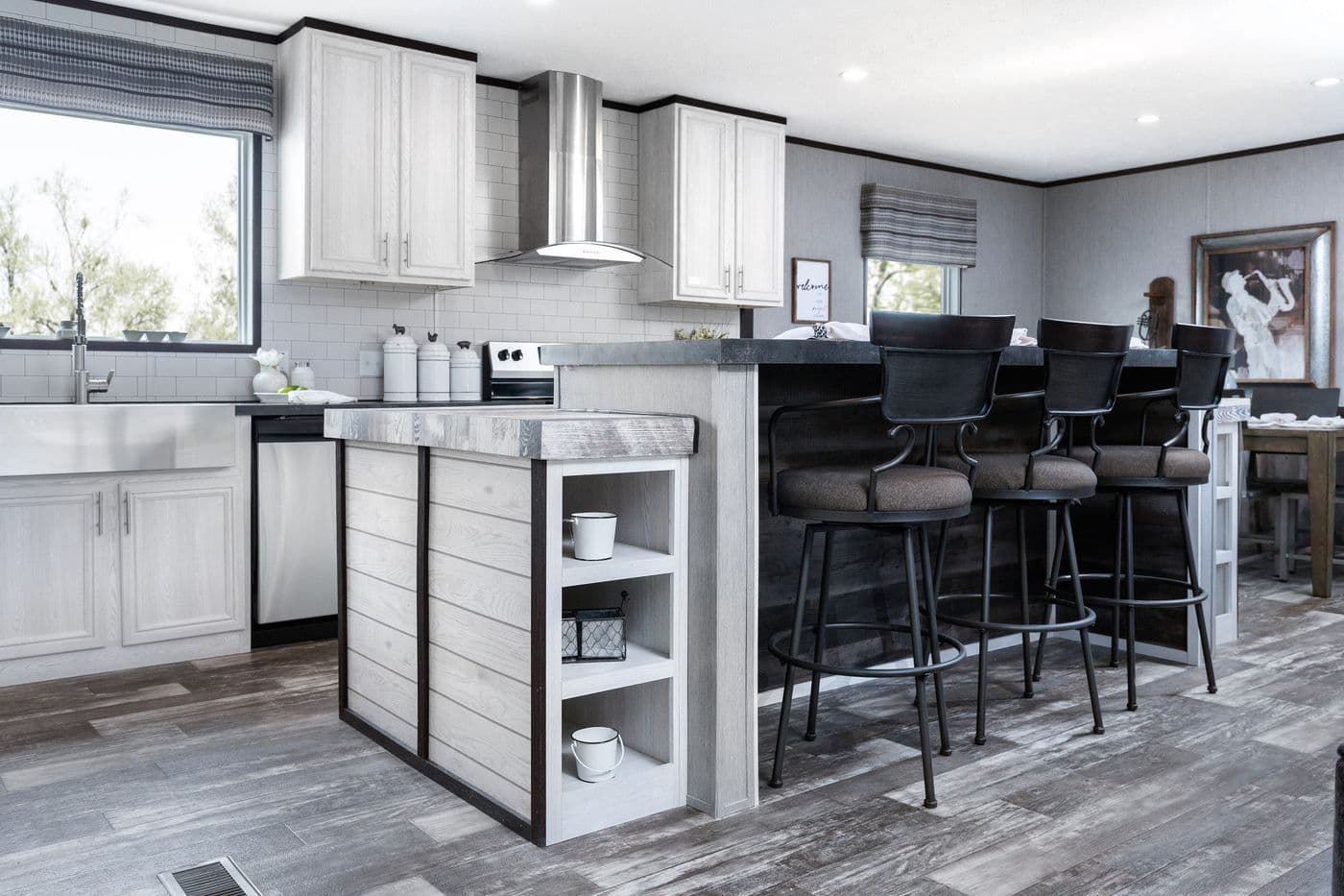 The SIG28663A Kitchen. This Manufactured Mobile Home features 3 bedrooms and 2 baths.