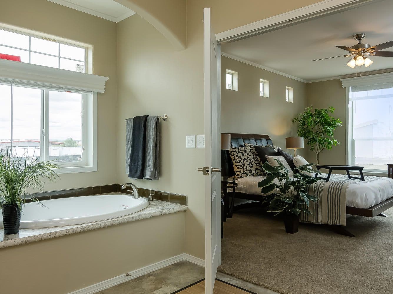 The TRANQUILITY TR3062A Primary Bathroom. This Manufactured Mobile Home features 3 bedrooms and 2 baths.