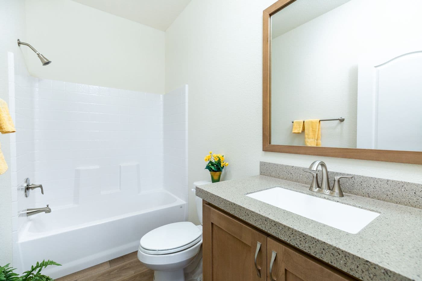 The CORONADO 2446A Guest Bathroom. This Manufactured Mobile Home features 3 bedrooms and 2 baths.