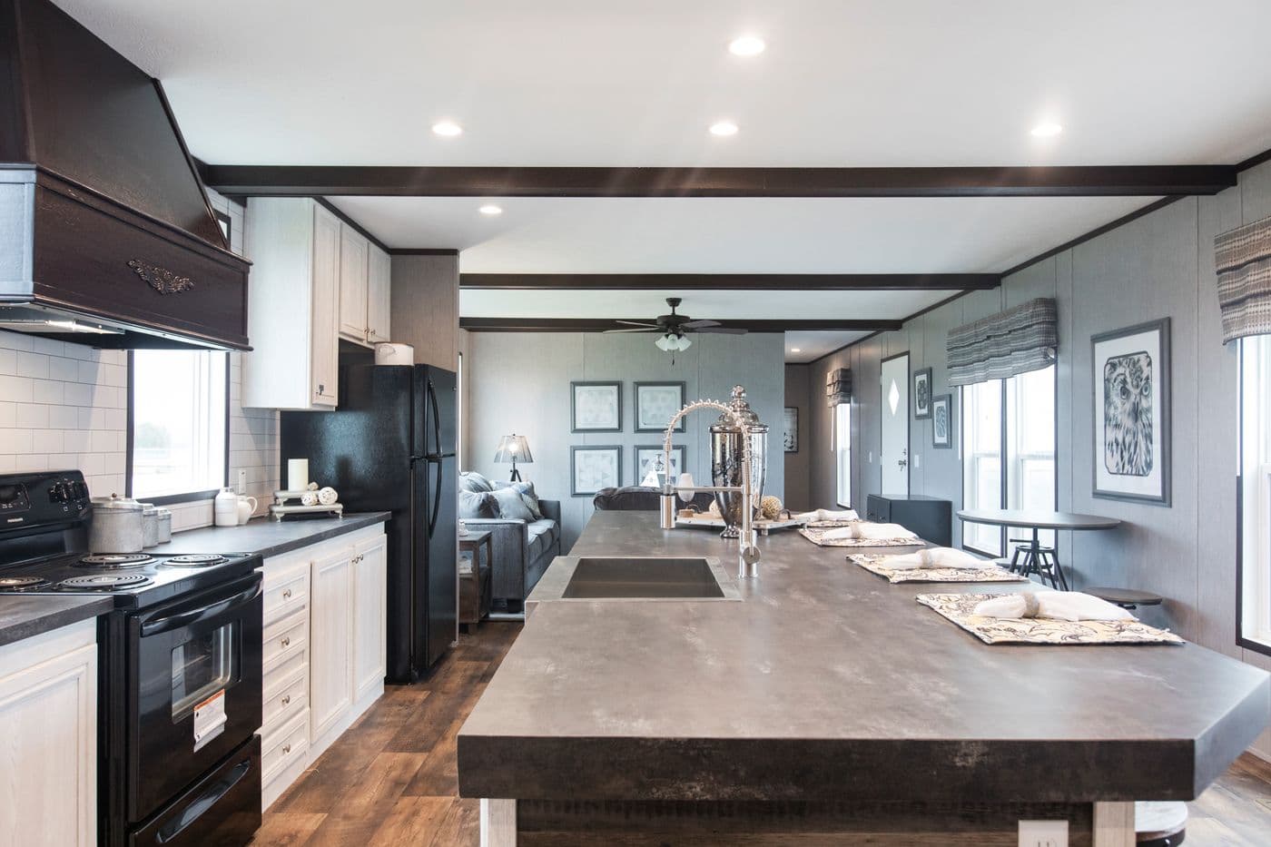 The THE SEASIDE Kitchen. This Manufactured Mobile Home features 3 bedrooms and 2 baths.