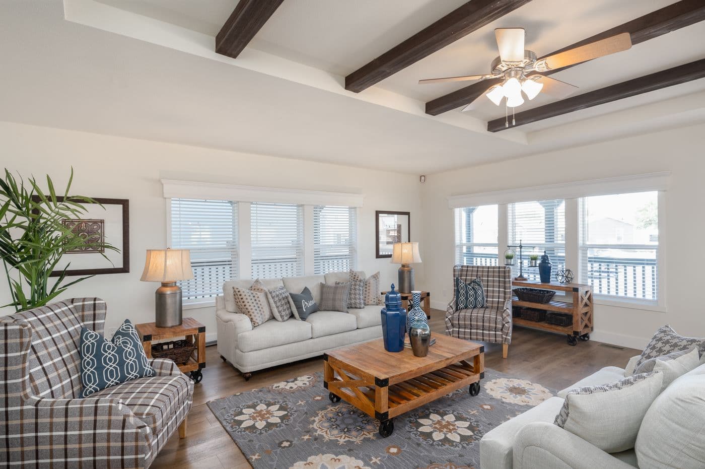 The CORONADO 3760A Living Room. This Manufactured Mobile Home features 3 bedrooms and 2.5 baths.