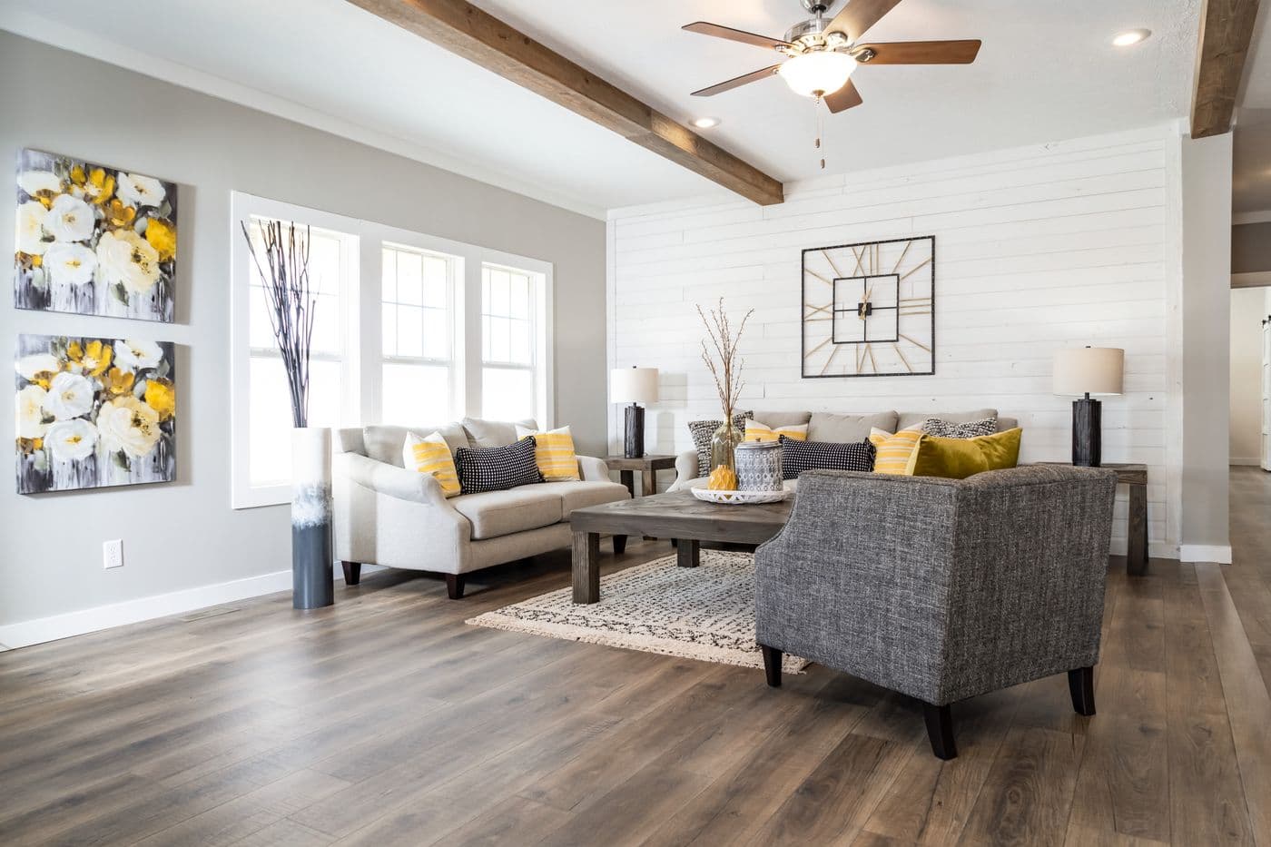 The 1434 CAROLINA "SOUTHERN BELLE" Living Room. This Manufactured Mobile Home features 3 bedrooms and 2 baths.