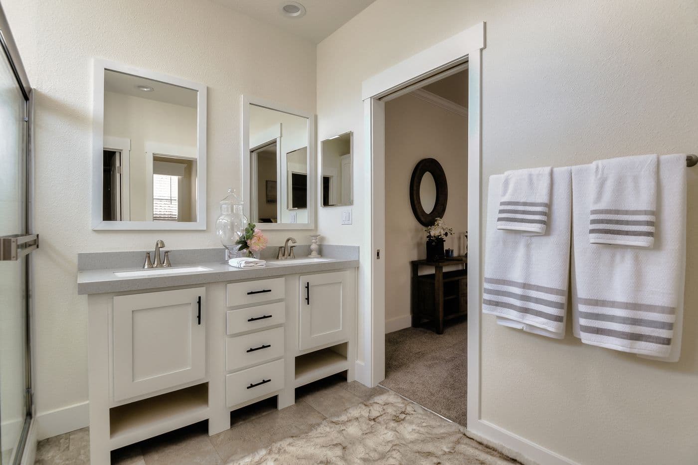 The CORONADO 2458F Primary Bathroom. This Manufactured Mobile Home features 3 bedrooms and 3 baths.