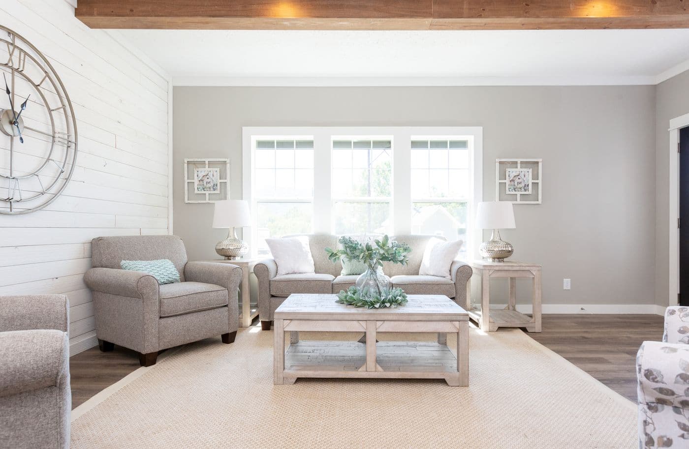 The 3434 CAROLINA "SOUTHERN BELLE" Living Room. This Modular Home features 3 bedrooms and 2 baths.