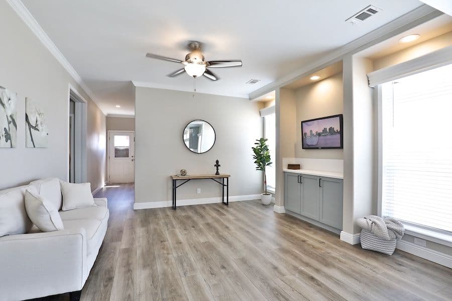 The EDGEWOOD Family Room. This Manufactured Mobile Home features 3 bedrooms and 2 baths.