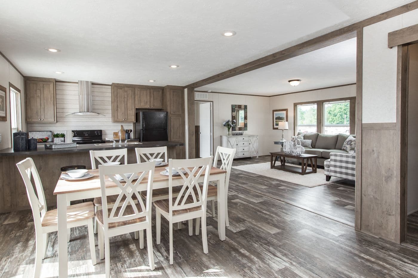 The THE BREEZE 2.5 Dining Area. This Manufactured Mobile Home features 4 bedrooms and 2 baths.