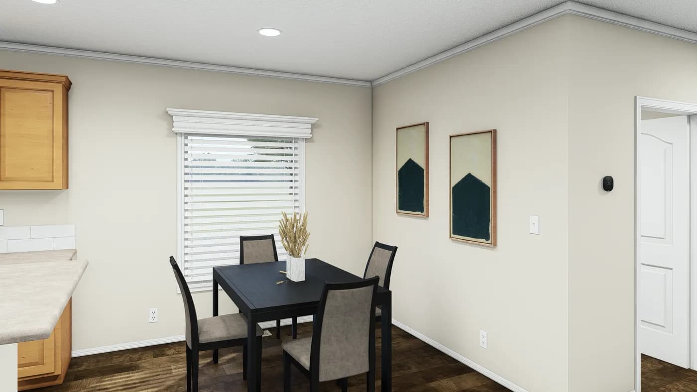 The K2760B Dining Area. This Manufactured Mobile Home features 4 bedrooms and 2 baths.