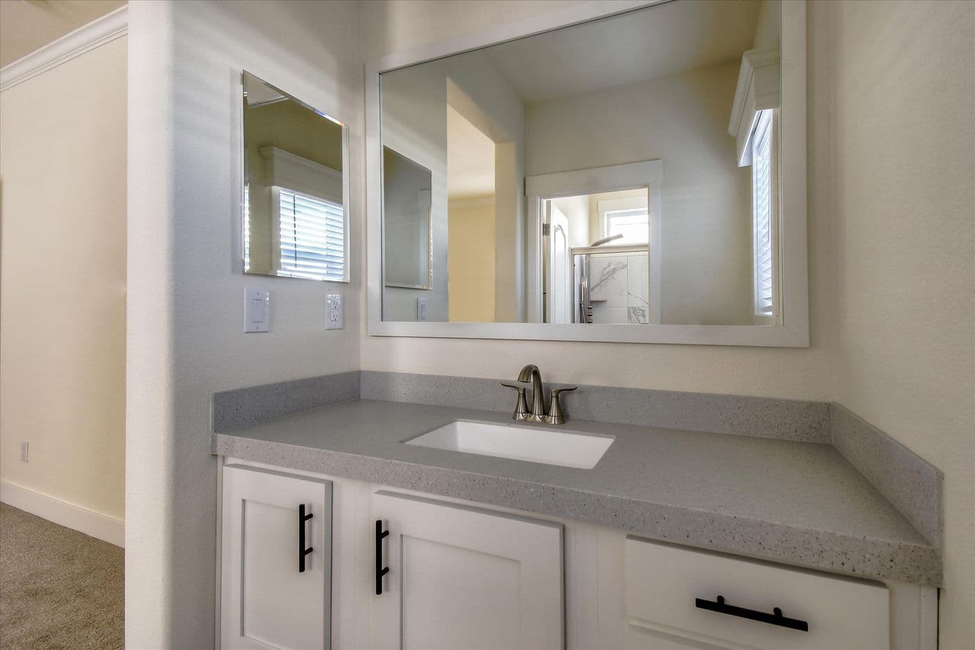 The CORONADO 2458F Primary Bathroom 2. This Manufactured Mobile Home features 3 bedrooms and 3 baths.