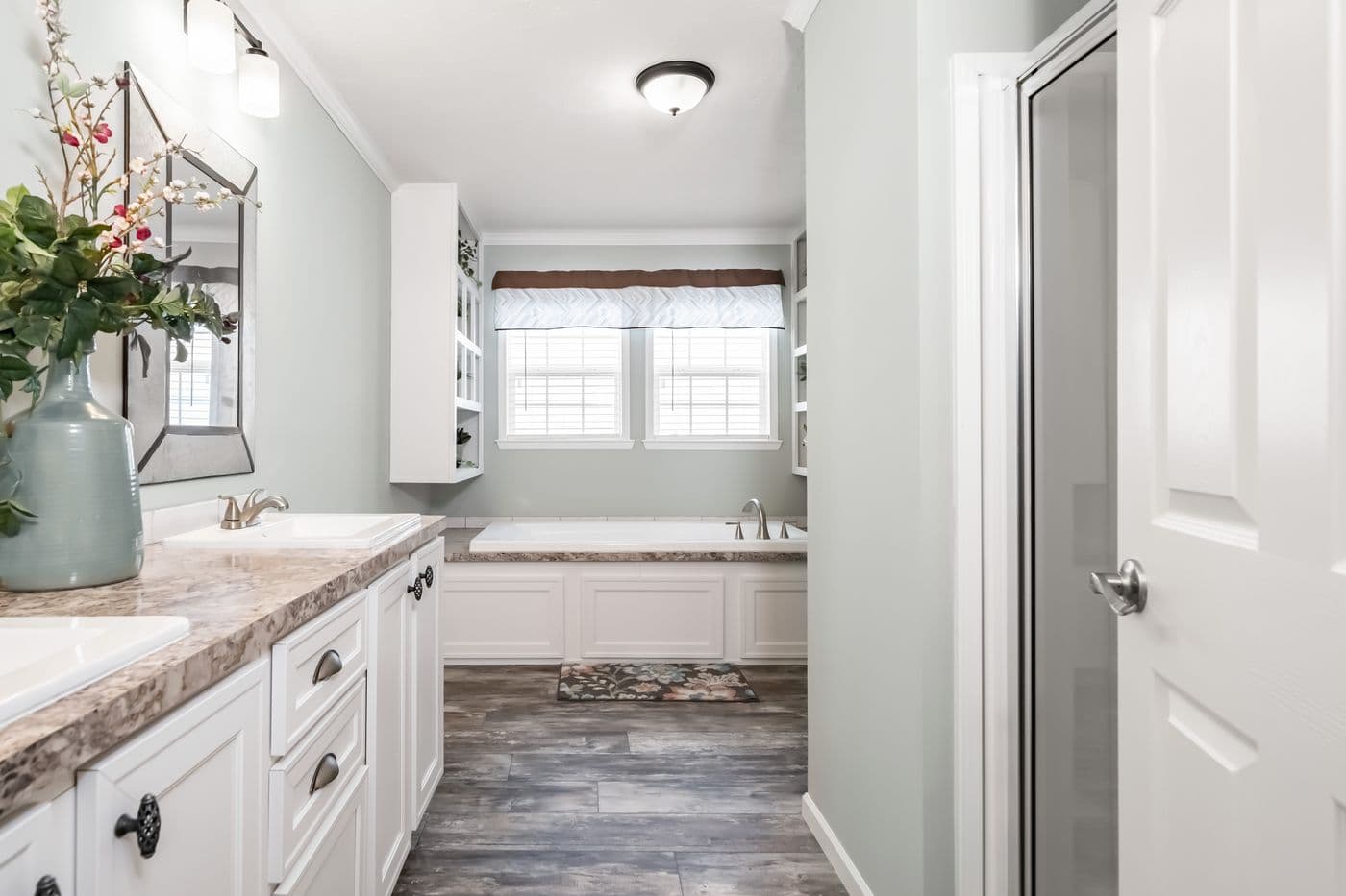 The THE JEFFERSON Primary Bathroom. This Manufactured Mobile Home features 3 bedrooms and 3 baths.