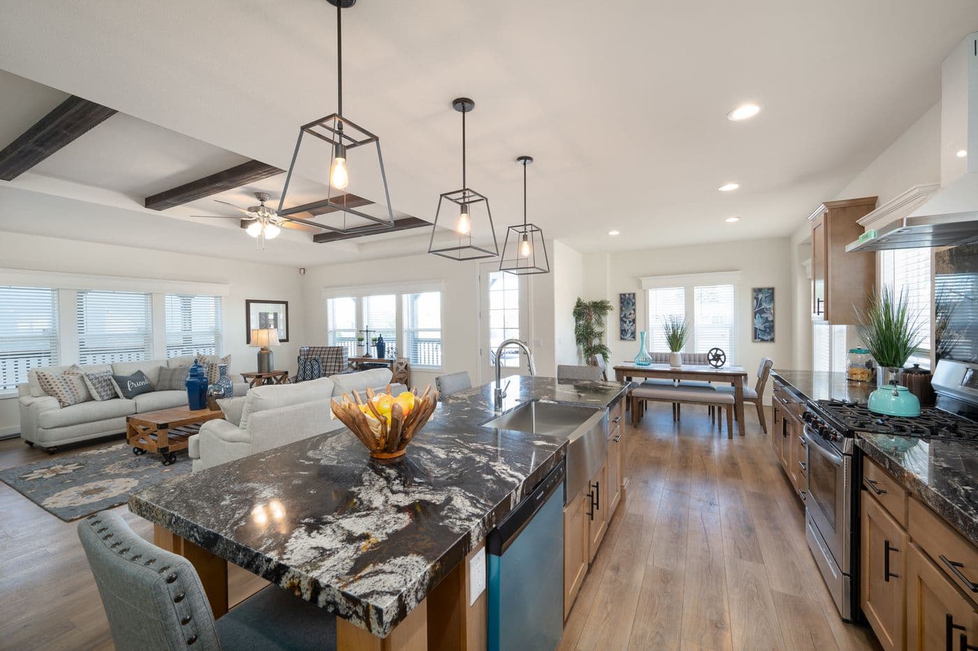 The CORONADO 3760A Kitchen. This Manufactured Mobile Home features 3 bedrooms and 2.5 baths.
