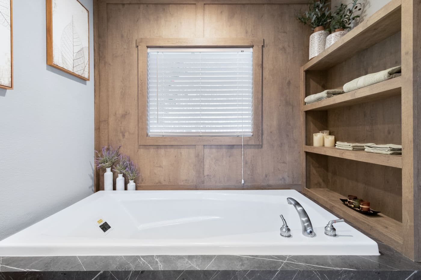 The FARMHOUSE 3 Guest Bathroom. This Manufactured Mobile Home features 3 bedrooms and 2 baths.