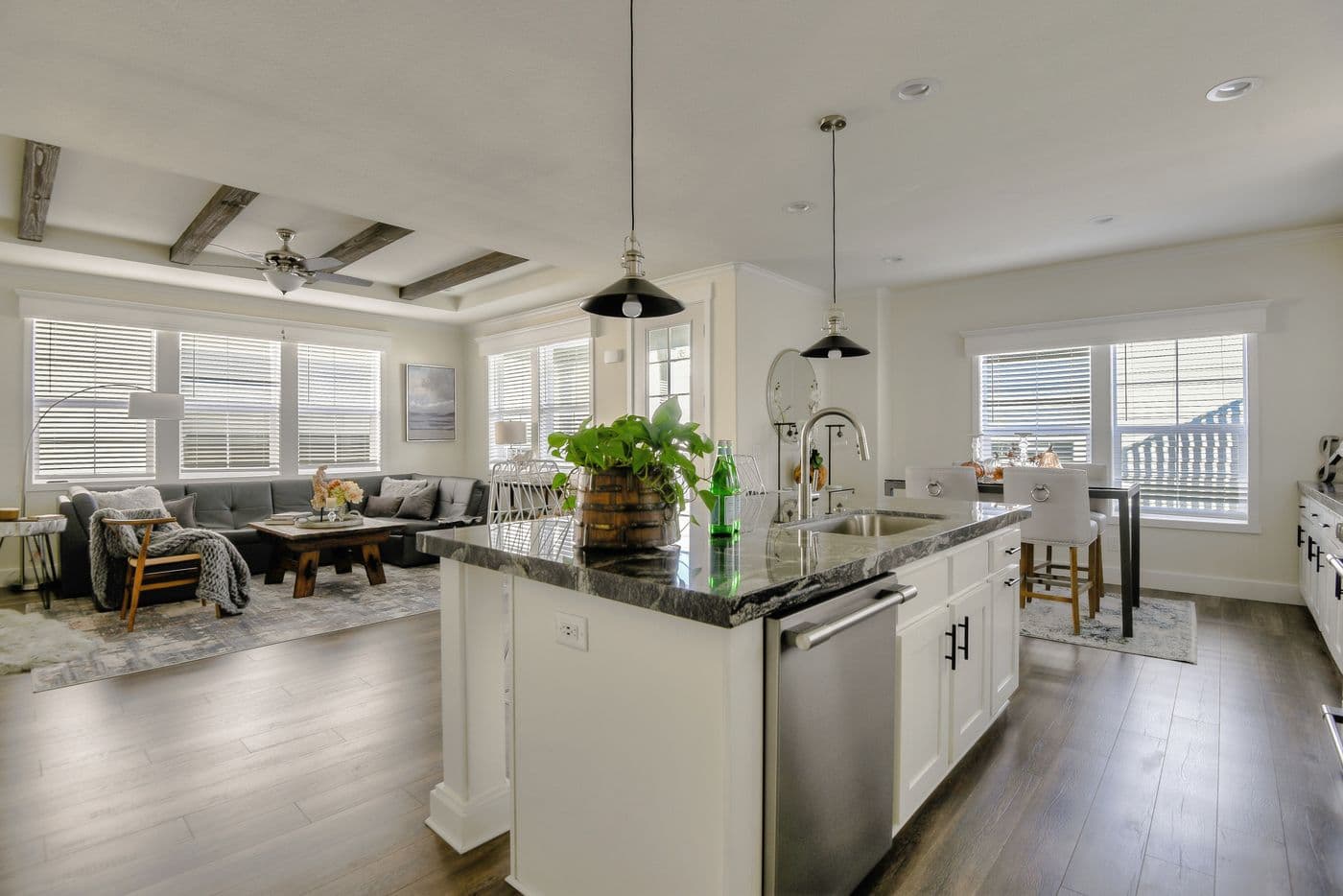 The CORONADO 2458F Kitchen. This Manufactured Mobile Home features 3 bedrooms and 3 baths.