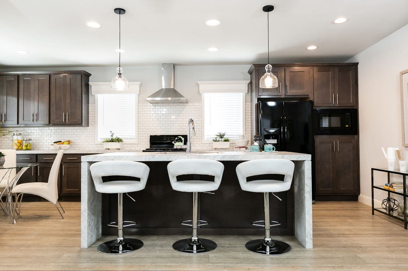 The CORONADO 2458B Kitchen. This Manufactured Mobile Home features 3 bedrooms and 2 baths.
