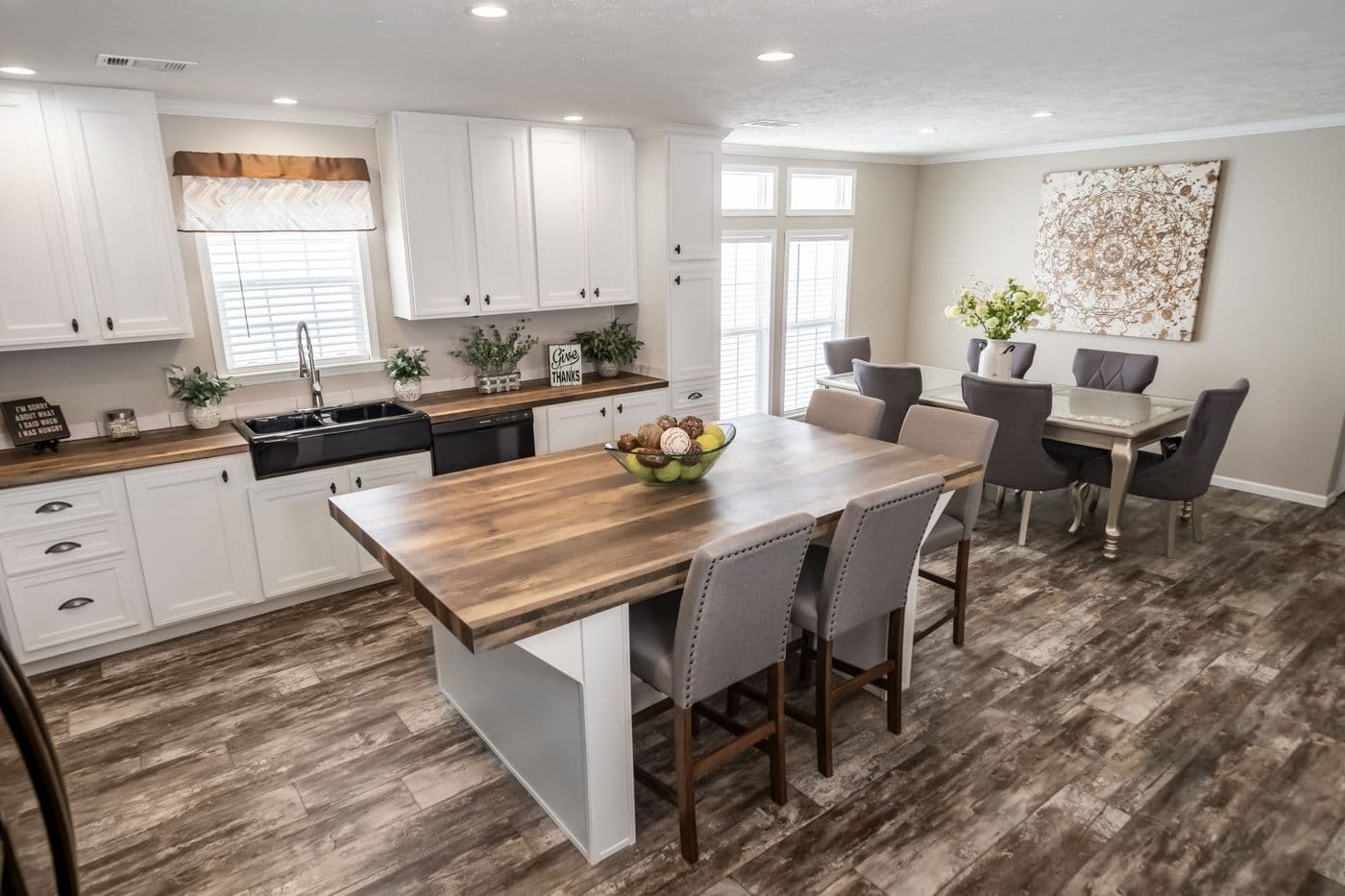 The THE JEFFERSON Kitchen. This Manufactured Mobile Home features 3 bedrooms and 3 baths.