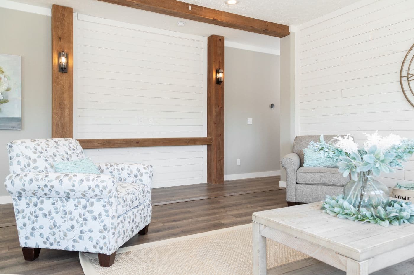 The 1434 CAROLINA "SOUTHERN BELLE" Living Room. This Manufactured Mobile Home features 3 bedrooms and 2 baths.