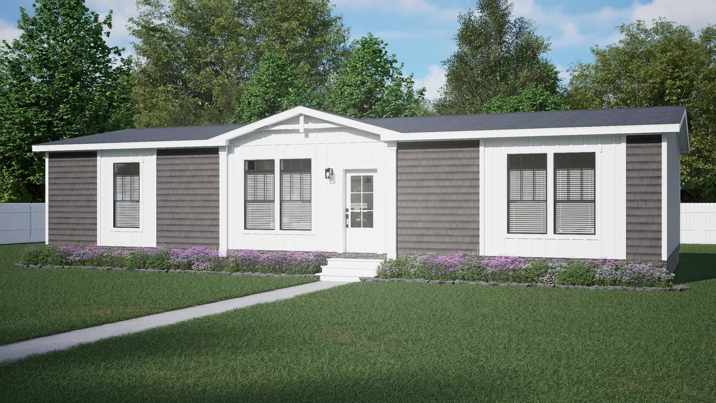 The SAVOR Exterior. This Manufactured Mobile Home features 3 bedrooms and 2 baths.