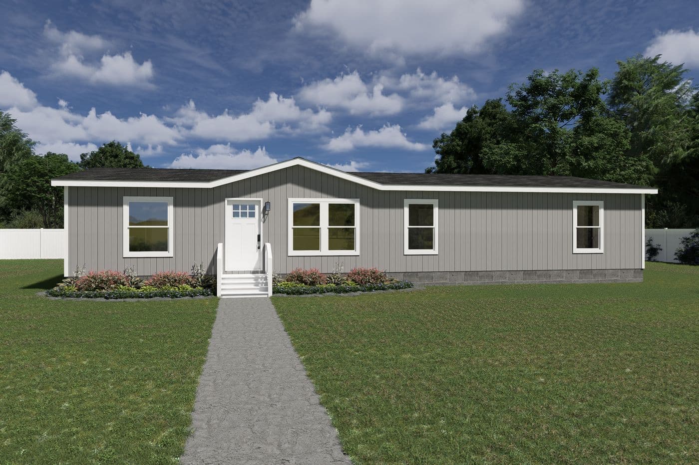 The EXPEDITION Exterior. This Manufactured Mobile Home features 4 bedrooms and 2 baths.