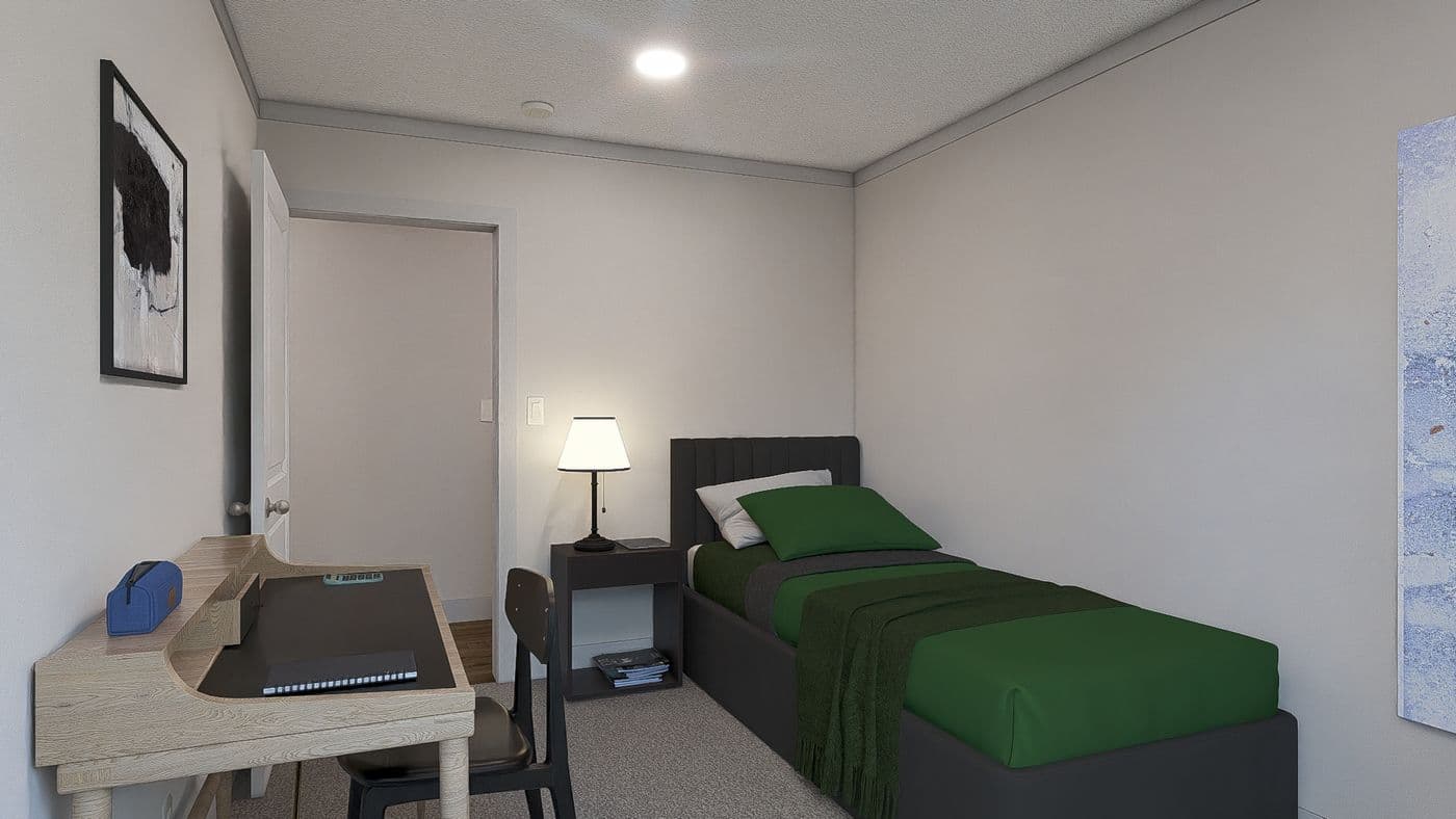 The JOHNNY B GOODE Exterior. This Manufactured Mobile Home features 3 bedrooms and 2 baths.