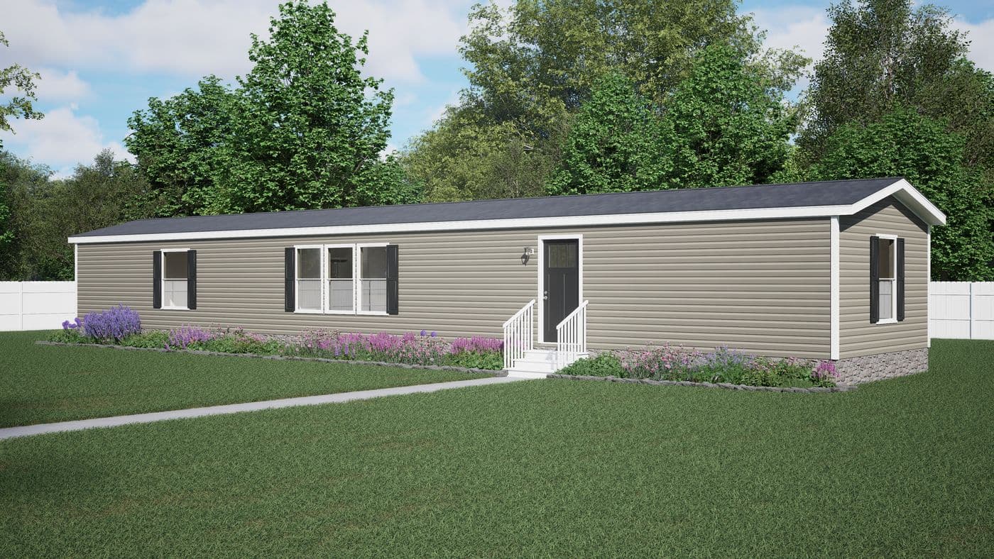 The THE SPARK Exterior. This Manufactured Mobile Home features 3 bedrooms and 2 baths.