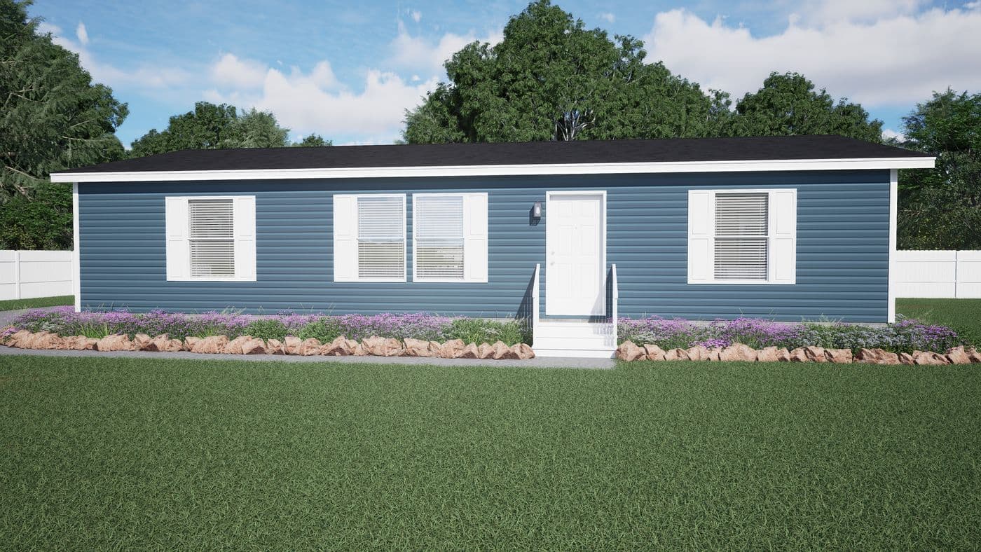 The 4828-CC51 PILLAR 48 Exterior. This Manufactured Mobile Home features 3 bedrooms and 2 baths.