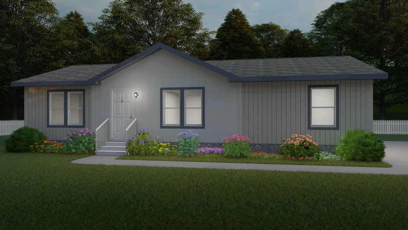 The 2019 COLUMBIA RIVER (NEW) Exterior. This Manufactured Mobile Home features 3 bedrooms and 2 baths.