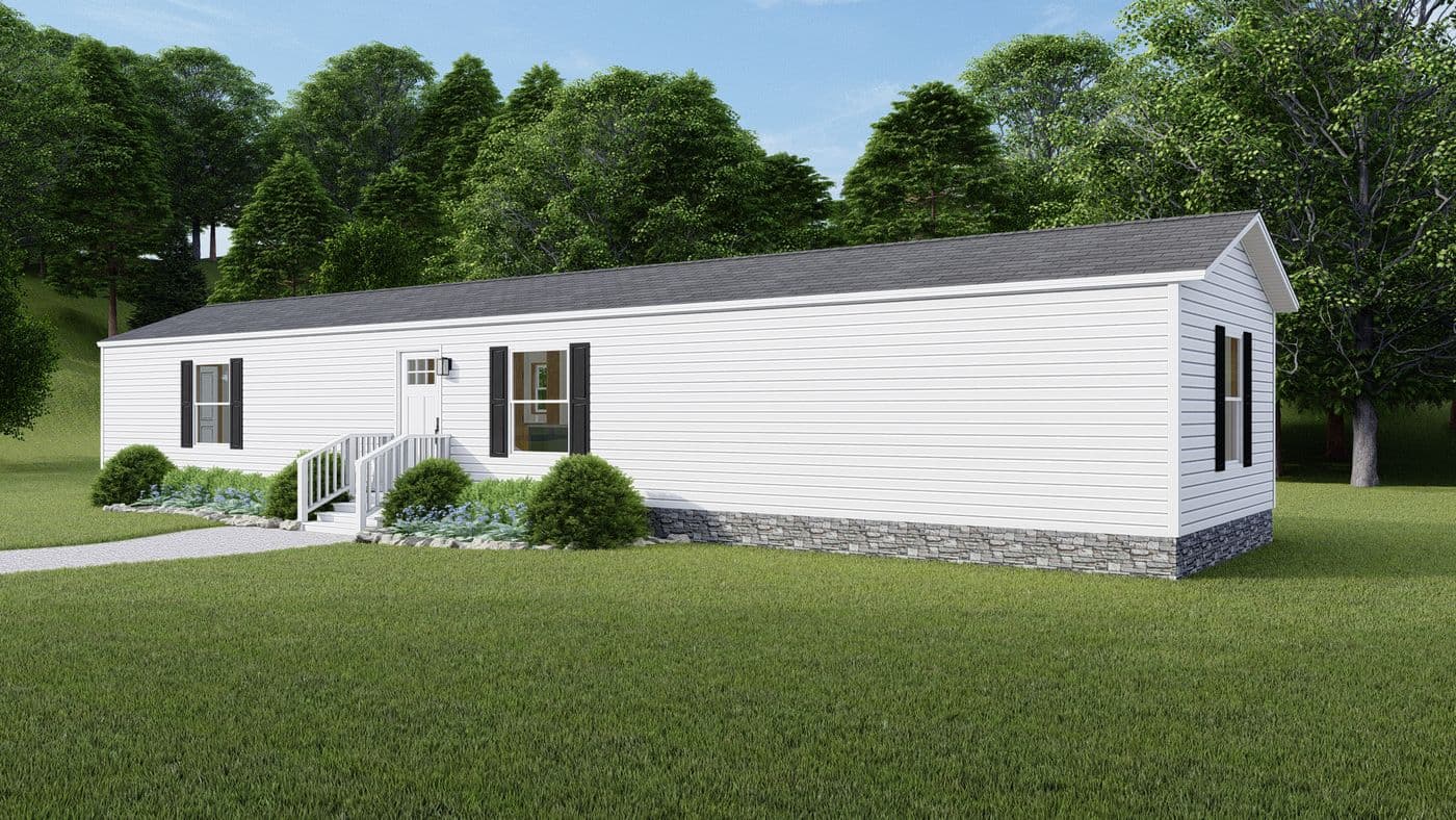 The TUSCANY Exterior. This Manufactured Mobile Home features 2 bedrooms and 2 baths.
