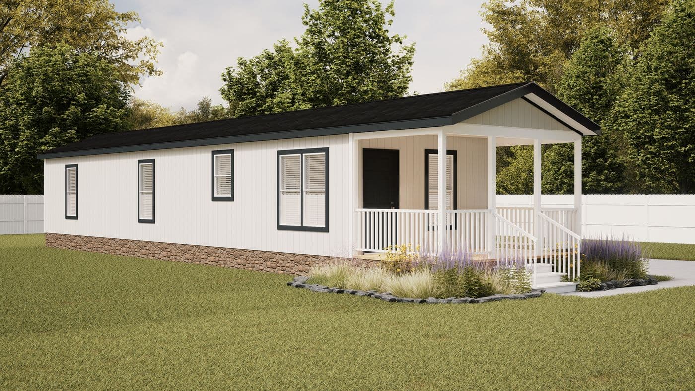 The DRM521M 52'              DREAM Exterior. This Manufactured Mobile Home features 2 bedrooms and 1 bath.