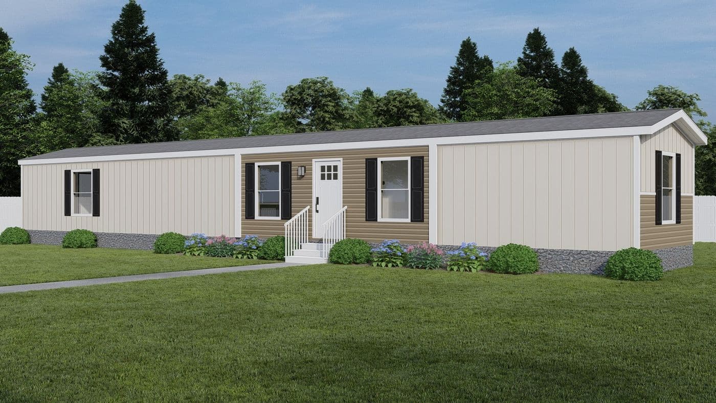 The ERIKSON Exterior. This Manufactured Mobile Home features 3 bedrooms and 2 baths.