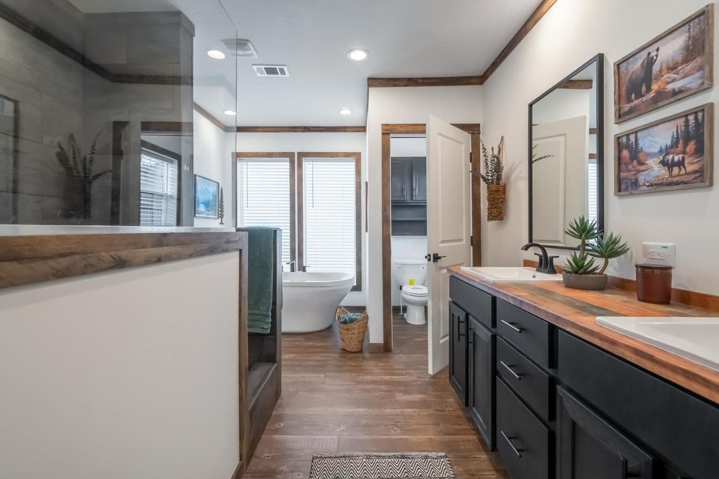 The THE MAGNOLIA Exterior. This Manufactured Mobile Home features 4 bedrooms and 3 baths.