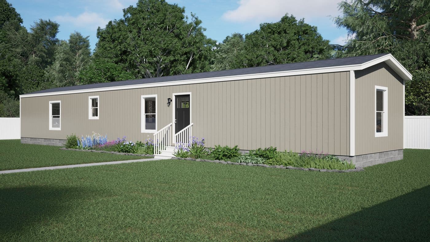 The DESIRE Exterior. This Manufactured Mobile Home features 3 bedrooms and 2 baths.
