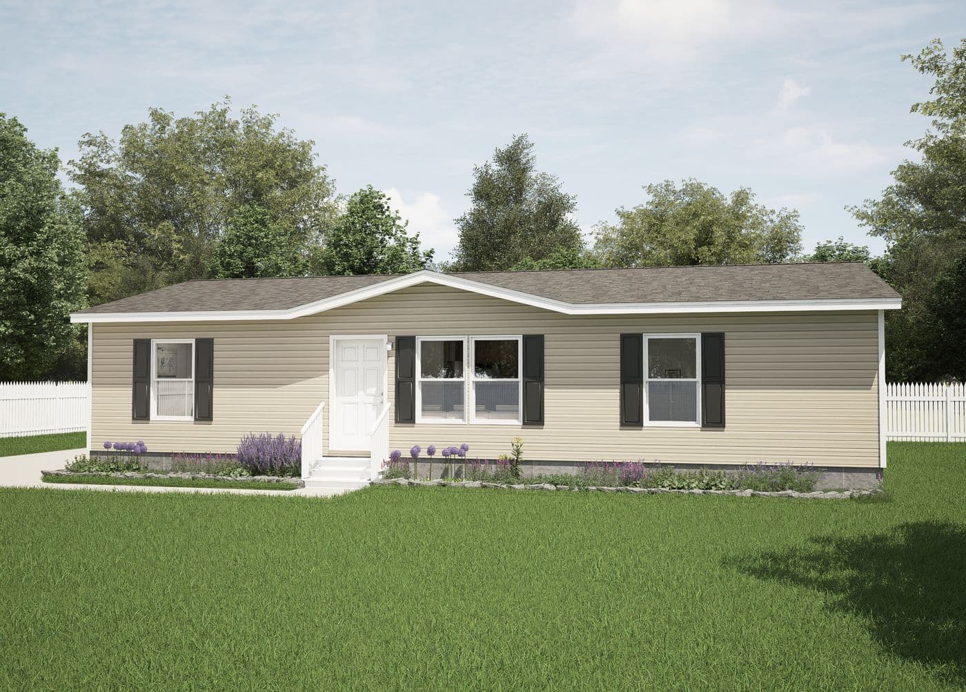 The VISTA  28X48 Exterior. This Manufactured Mobile Home features 3 bedrooms and 2 baths.