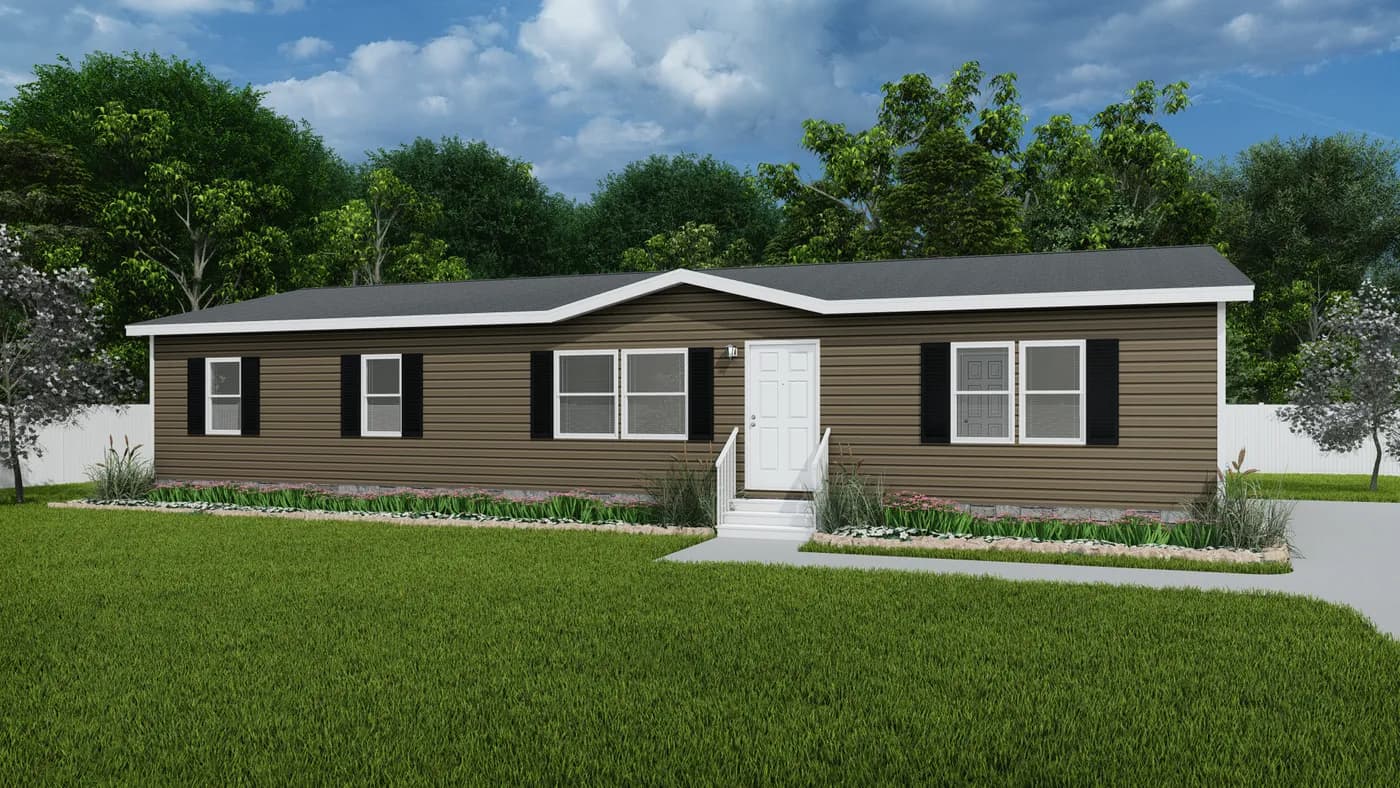 The THE MORRIS Exterior. This Manufactured Mobile Home features 3 bedrooms and 2 baths.