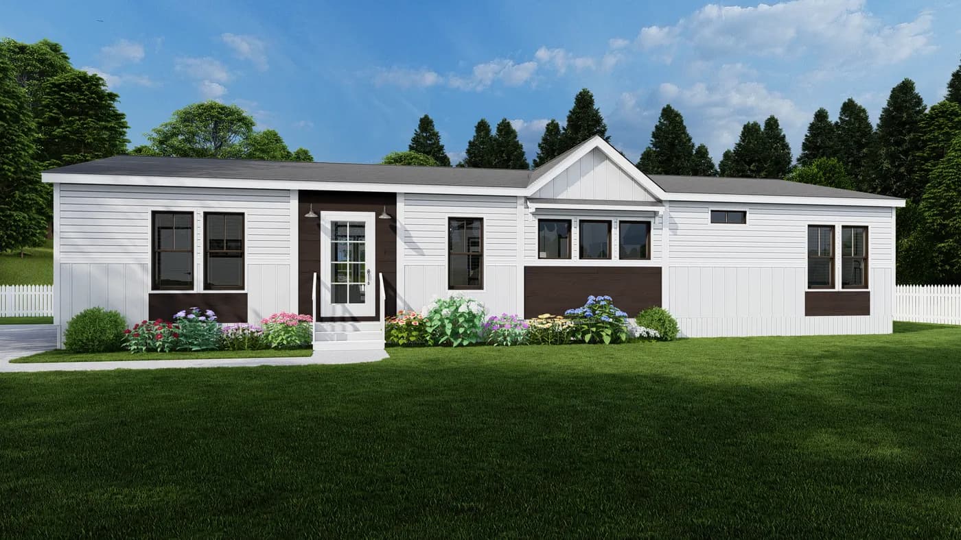The THE SUMNER Exterior. This Manufactured Mobile Home features 3 bedrooms and 2 baths.