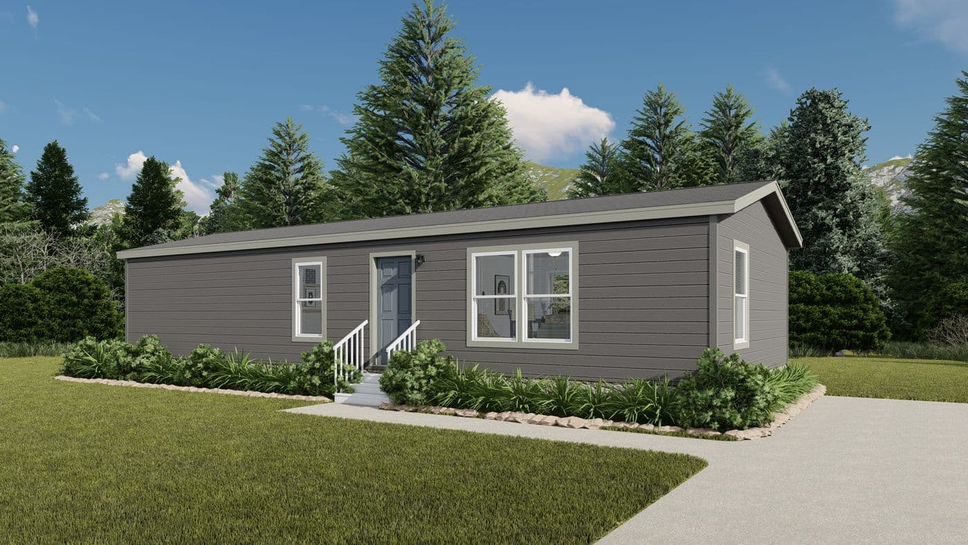 The DRM482P 2048'            DREAM Exterior. This Manufactured Mobile Home features 2 bedrooms and 2 baths.